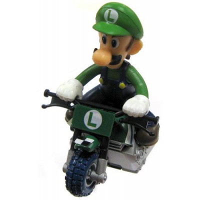 Super Mario Gacha Luigi on Bike Pull Back Racer   